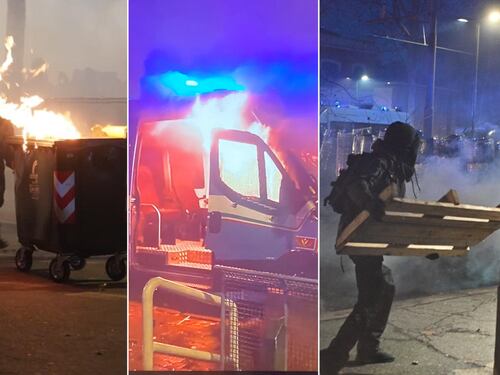 Askatasuna, scene di guerriglia: bombe carta, razzi e bottiglie contro gli agenti, quattro arresti. Assalto ai blindati: uno in fiamme. Almeno 70 feriti