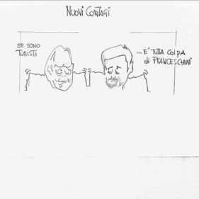 La vignetta del giorno: nuovi contagi,  tutta colpa di Francescini 1