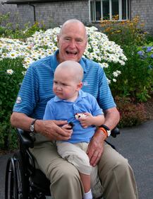 Bush padre calvo: per la leucemia 1