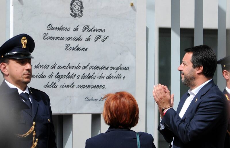 Matteo Salvini inaugura il nuovo commissariato di polizia di Corleone 14