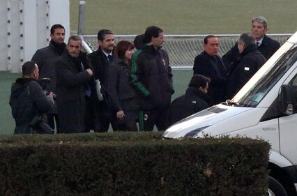 L'arrivo di Silvio Berlusconi e Barbara a Milanello 11