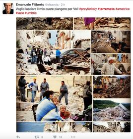 Terremoto e vip, le reazioni social 5