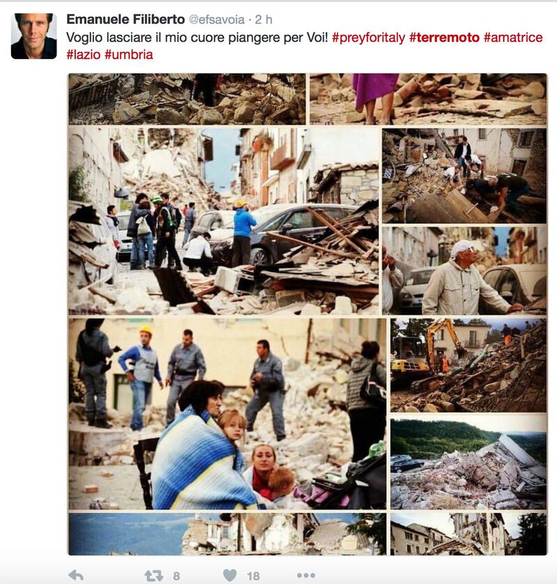 Terremoto e vip, le reazioni social 5