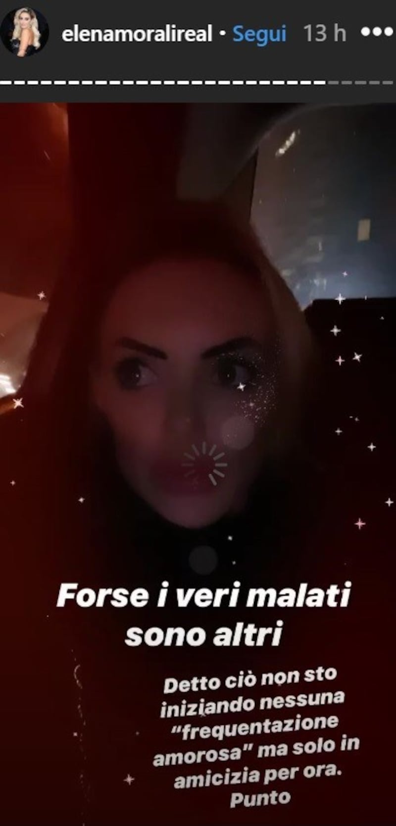 elena Morali dichiarazione social