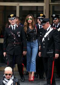 Belen Rodriguez testimonia al processo di Corona 13