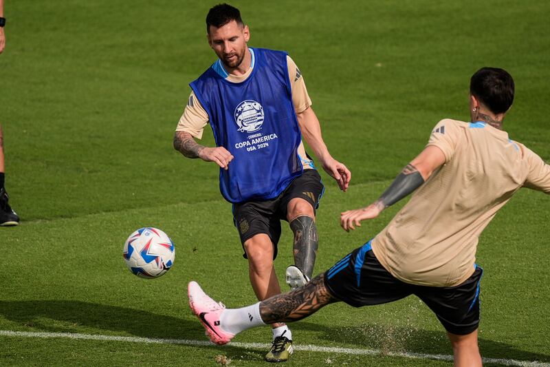 Messi allenamento Argentina