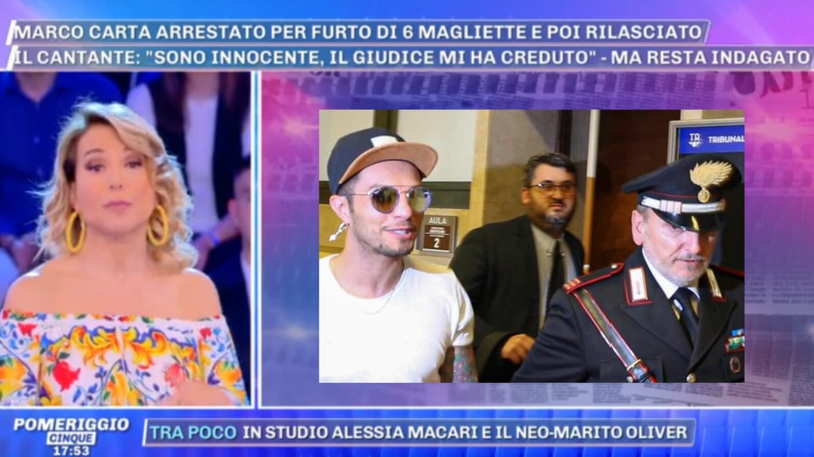 Marco Carta ritorna sul caso della Rinascente