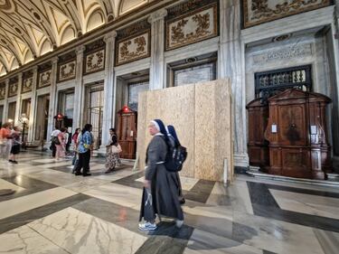 La preparazione della tomba di Papa Francesco a Santa Maria Maggiore 7