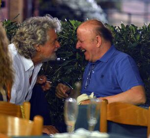 Grillo e Boldi a cena a Portofino 3