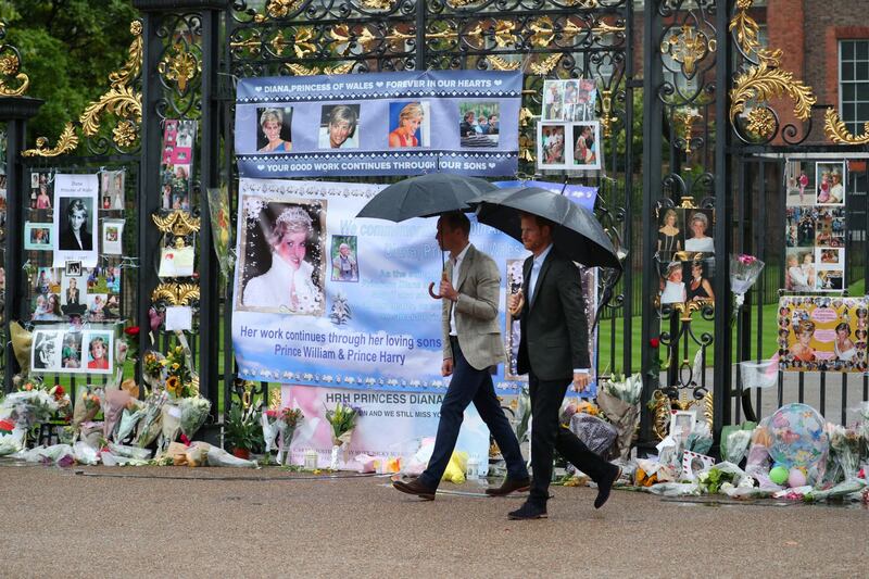 William e Harry al memoriale di Lady D 11