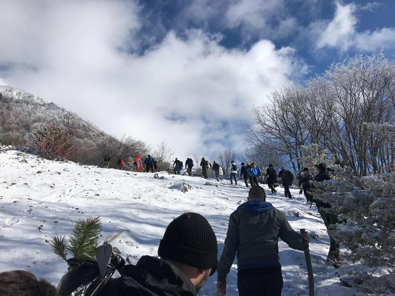 L'intervento di CasaPound sul monte Giano: "Ripristinata la scritta Dvx" 1
