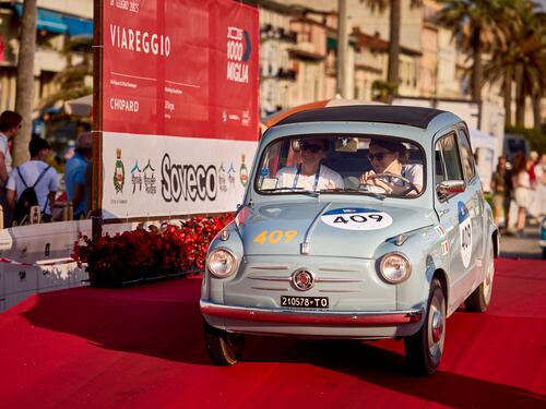 Il respiro di una leggenda: la 1000 Miglia vissuta attraverso il cuore di una Fiat 600