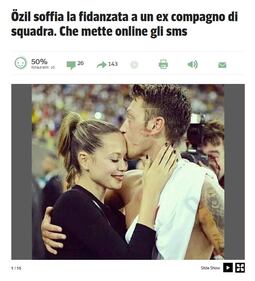 Playboy Özil colpisce ancora: "ruba" la ragazza ad un ex compagno 1