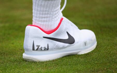 Federer a Wimbledon con lo sky-line di Londra sulle scarpe 1