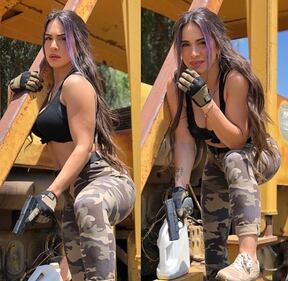 L'ex soldatessa israeliana in pose sexy con le sue armi 7