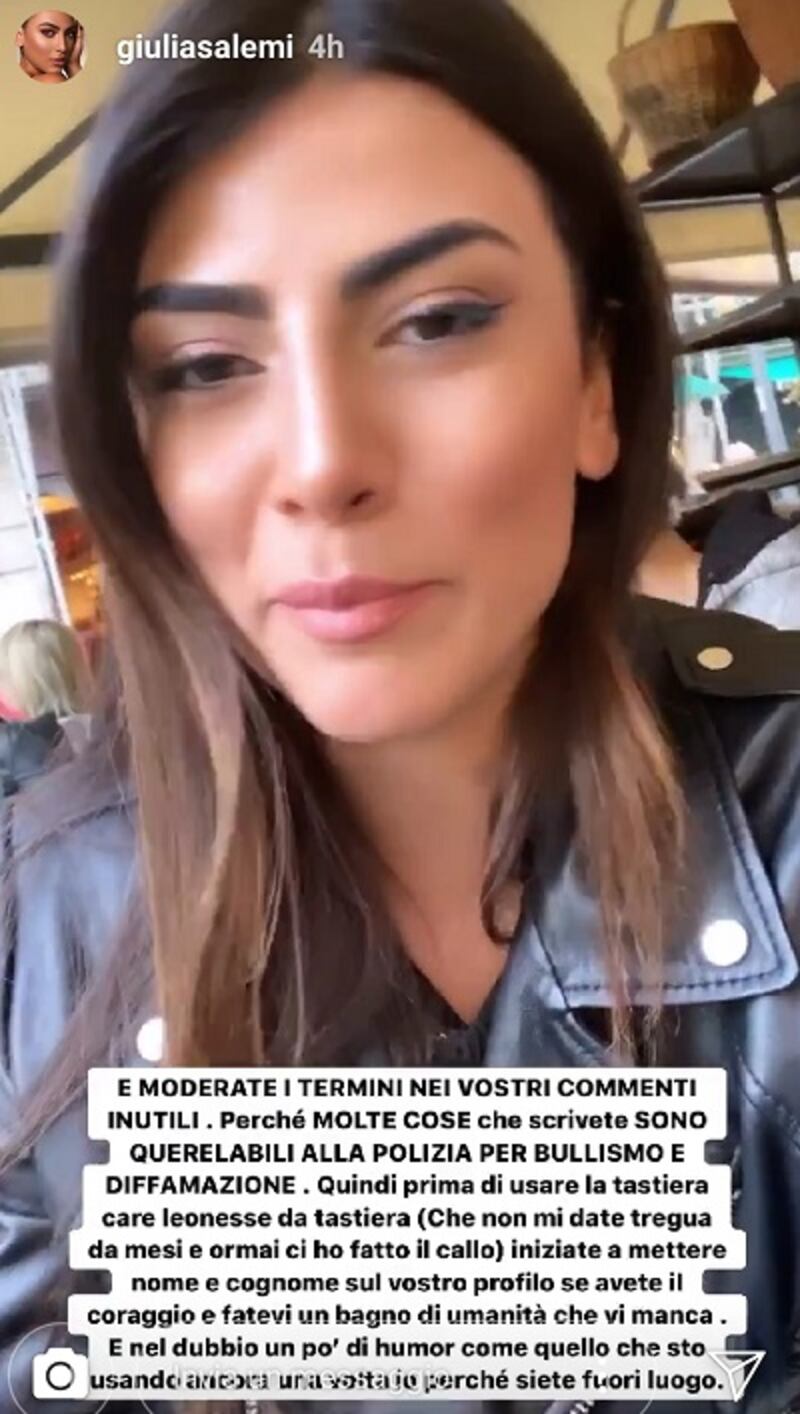 Giulia Salemi dichiarazione social