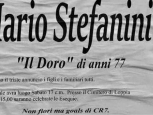 Tifoso della Juventus muore a 77 anni. L'epigrafe: "Nessun fiore ma i gol di CR7"