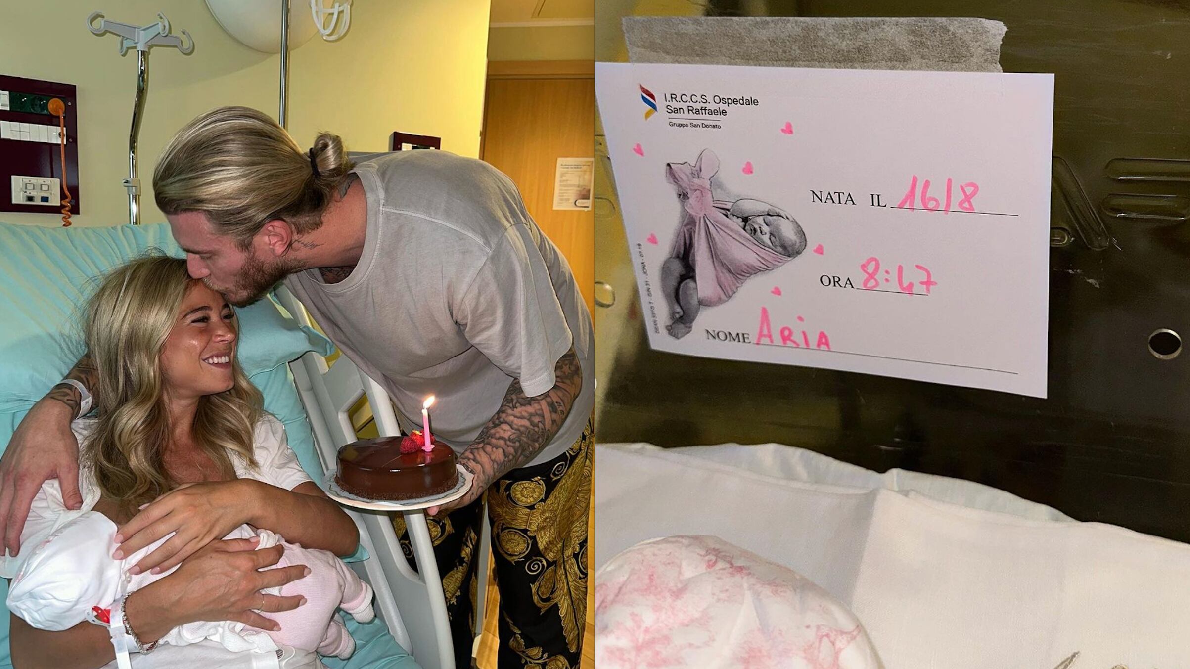 "Benvenuta Aria", è nata la figlia di Diletta Leotta e Loris Karius