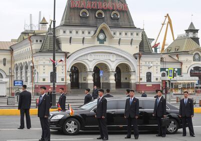 Russia, Kim Jong Un arriva in stazione a Vladivostok 1