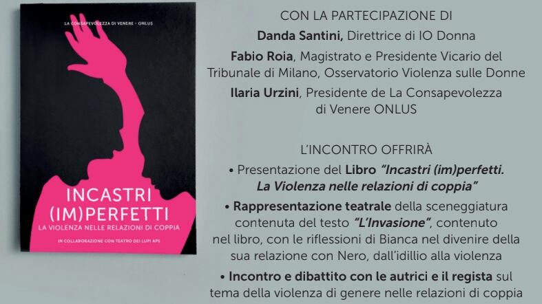 Incastri (im)perfetti, un libro e uno spettacolo contro la violenza di coppia