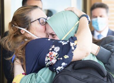 L'arrivo di Silvia Romano all'eroporto di Ciampino 5