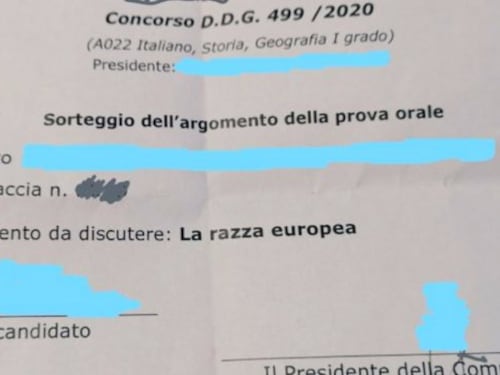 "Prova sulla razza europea". È polemica sul concorso per i prof