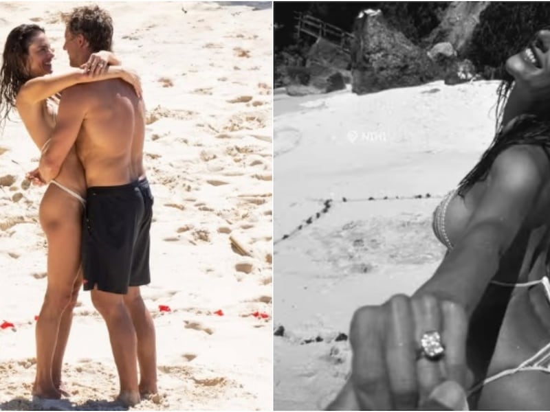 Alessandra Ambrosio si sposa, la proposta di Buck Palmer su una spiaggia a Bali ripresa dal drone: il video è virale