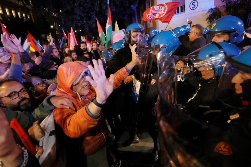 Scontri pro Pal a Roma 10