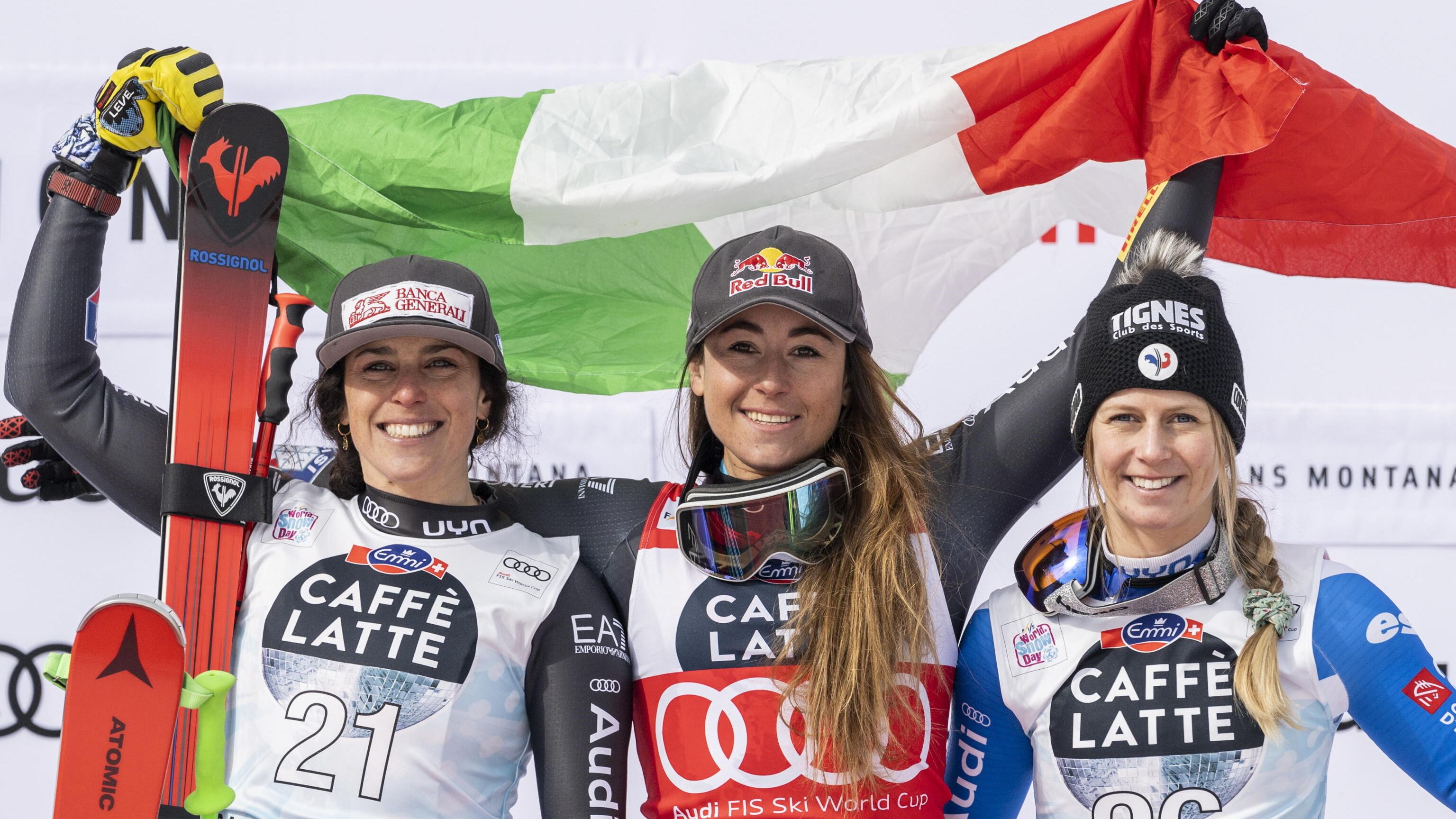 È grande Italia: doppietta azzurra Goggia-Brignone nella discesa di Crans Montana