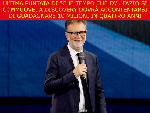 La satira del giorno. Fabio Fazio si commuove