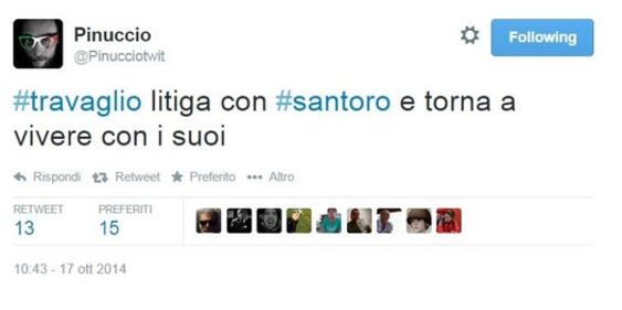 L'ironia di Twitter sulla lite Santoro - Travaglio 4
