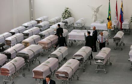 Chapecoense, il ritorno in patria delle salme  1