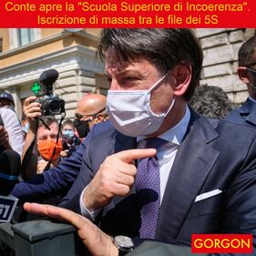 Ecco la satira del giorno. Conte apre la sua scuola 1