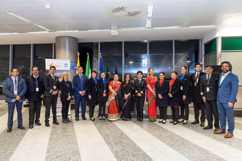 Inaugurazione volo Malensa - delhi di Air India