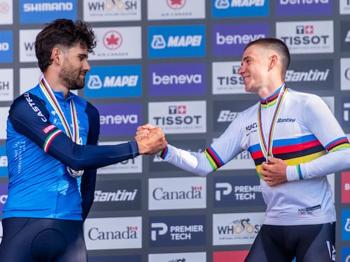 Ciclismo: Ganna è argento mondiale. Evenepoel rimane il re della crono