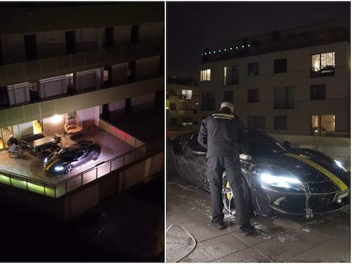 Niente garage? Parcheggia la Ferrari sul balcone di casa