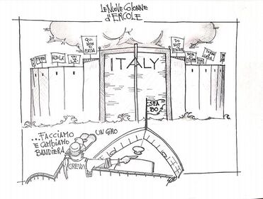 Sbarchi, flop dell'ong: la vignetta del giorno 1