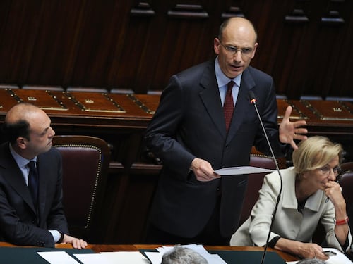 Letta: "Senza crescita l'Italia è perduta, stop Imu e inasprimento Iva"
