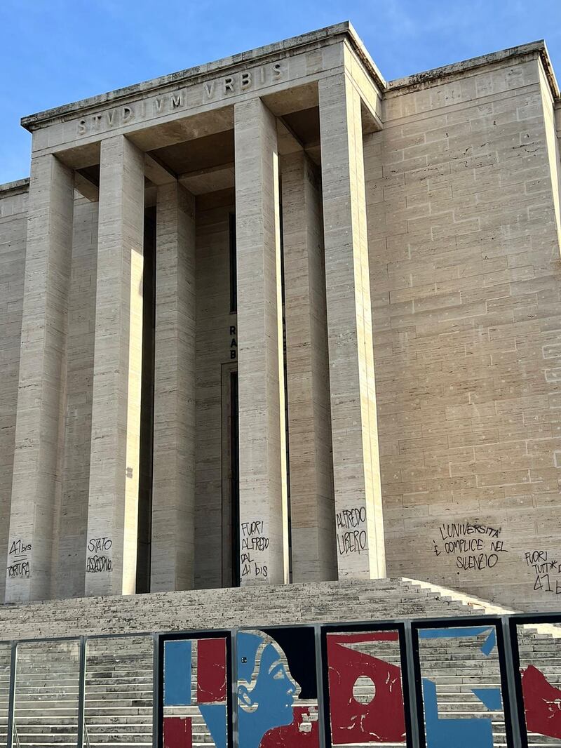 Scritte anarchiche a La Sapienza: "Alfredo Libero" 5
