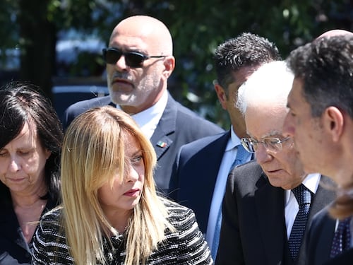 L'arrivo di Meloni e Mattarella a Modena