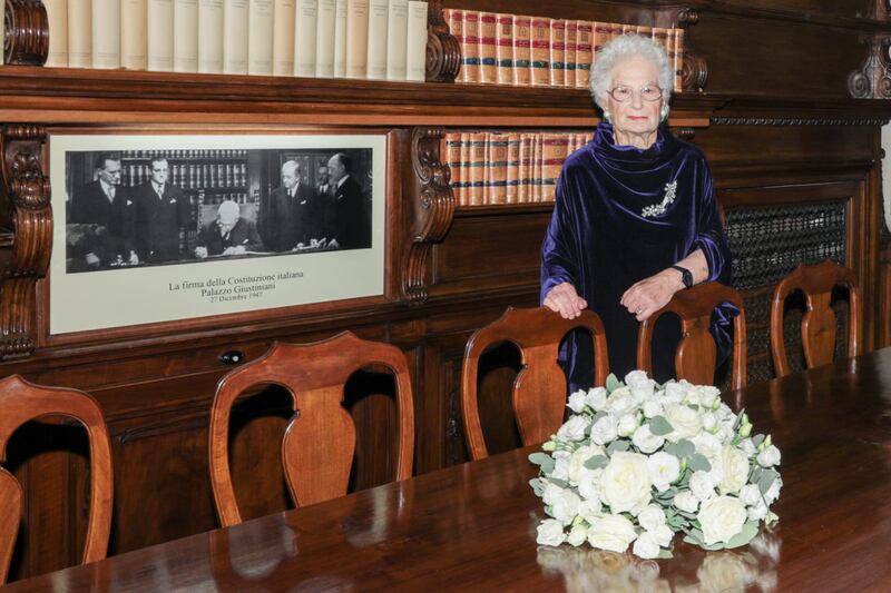 La senatrice Liliana Segre arriva al Senato 2