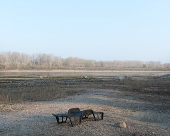 Cremona, fiume Po in secca sotto lo zero idrometrico