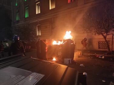 Cariche e scontri tra polizia e antagonisti a Roma 5