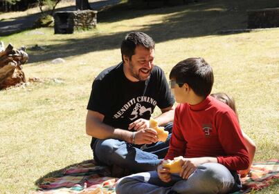 Matteo Salvini in montagna con i figli 13