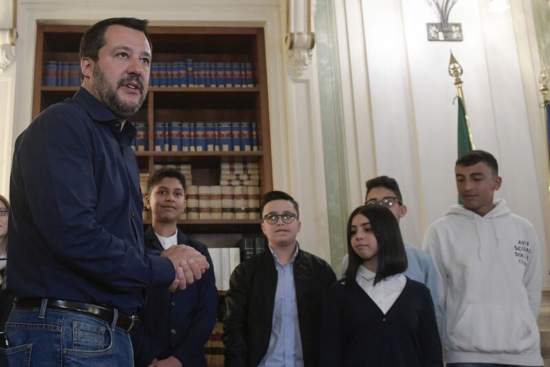 Matteo Salvini incontra Ramy e Adam e i giovani eroi dell'autobus 3