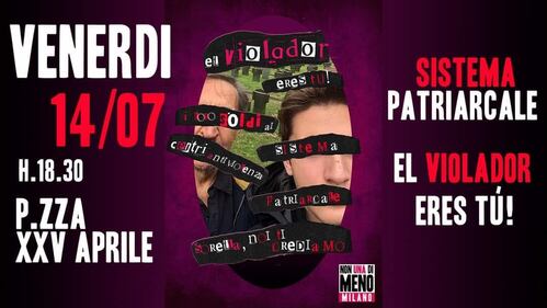 Manifesti Non una di meno contro i La Russa 1
