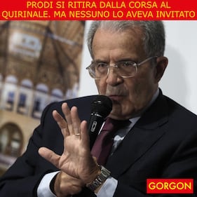 Ecco la satira del giorno. Prodi si ritira dalla corsa 1