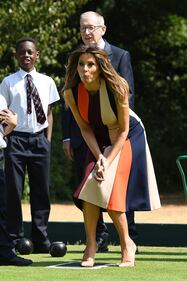 Melania Trump gioca a bocce col marito di Theresa May 1