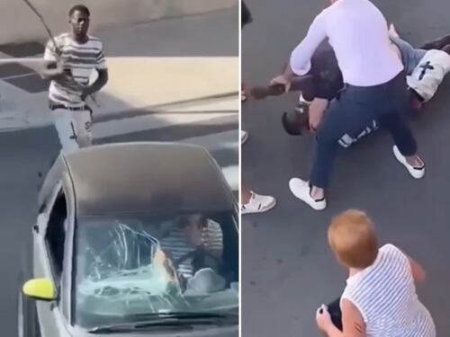 Ruba la borsa all’anziana e spacca il parabrezza di un’auto: ghanese fermato dai cittadini