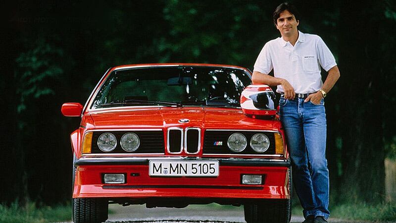 BMW M635 CSi con il pilota di F1, Nelson Piquet